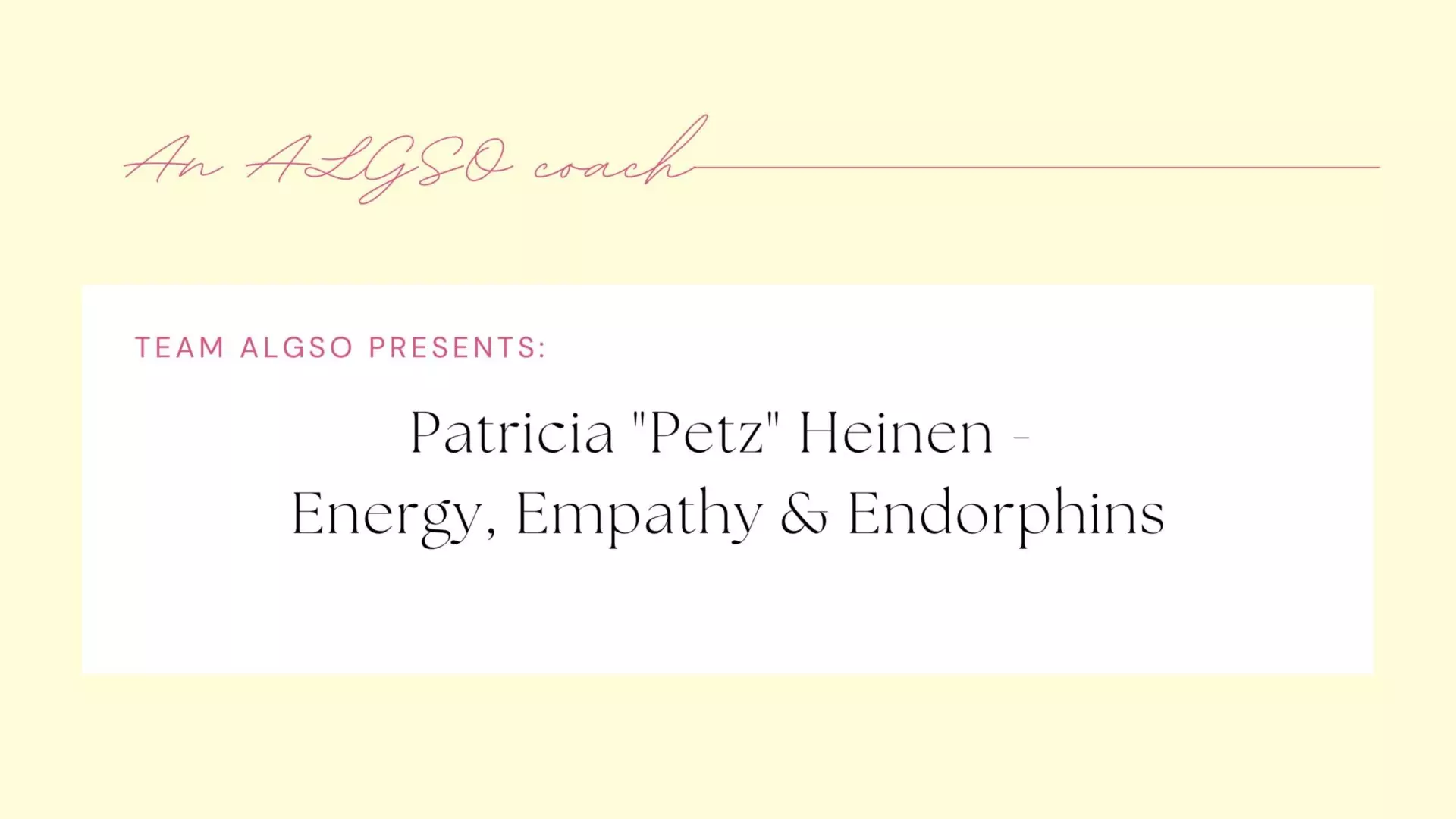 Meet Patricia “Petz” Heinen – The Spark Behind the Smiles at ALGSO